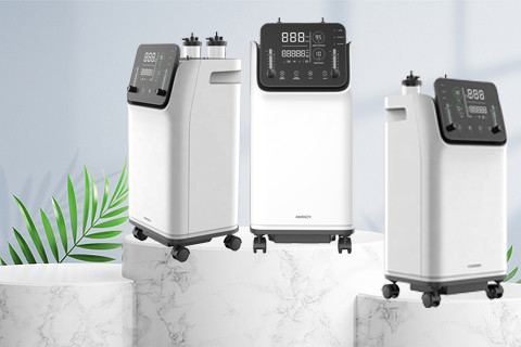 220V 110V Portable O2 Concentrator 5L ضبط درجة نقاء عالية مع الانحلال